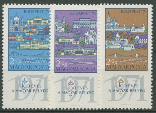 Ungarn 1970 BUDAPEST´71 Gebäude 2572/74 A postfrisch