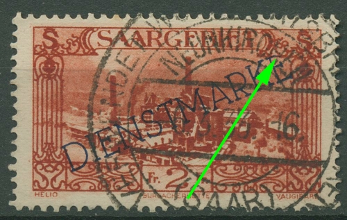 Saargebiet Dienstmarken 1929 mit Plattenfehler D 32 PF XI gestempelt