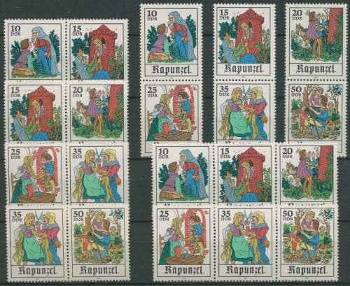 DDR 1978 Märchen: Rapunzel 2382/87 ZD alle Kombinationen postfrisch (SG31252)