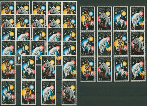 DDR 1978 Zirkuskunst 2364/67 ZD alle Kombinationen postfrisch (SG31250)
