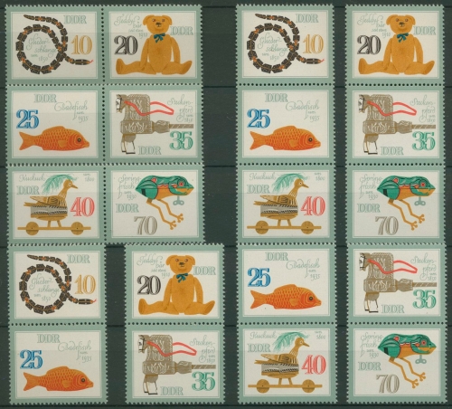 DDR 1981 Historisches Spielzeug 2661/66 ZD alle Kombinationen postfr. (SG31277)