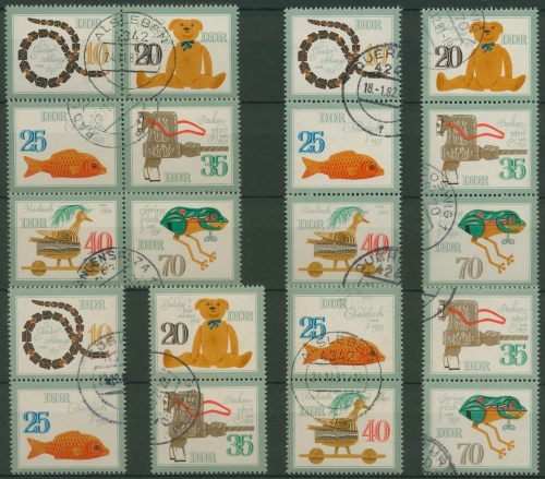 DDR 1981 Historisches Spielzeug 2661/66 ZD alle Kombinationen gest. (SG31278)