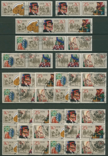 DDR 1982 Volksbräuche 2716/21 ZD alle Kombinationen gestempelt (SG31283)