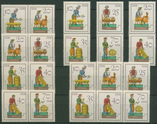 DDR 1982 Historisches Spielzeug 2758/63 ZD alle Kombinationen postfr. (SG31288)