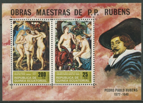 Äquatorialguinea 1973 Gemälde v. Peter Paul Rubens Block 78 postfrisch (C29010)