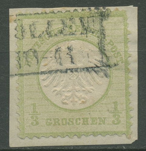 Deutsches Reich 1872 Adler mit kleinem Brustschild 2 a Briefstück signiert