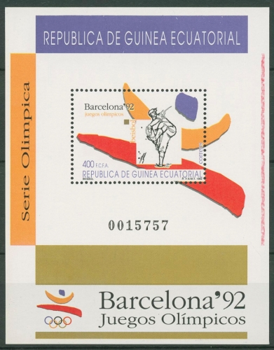Äquatorialguinea 1992 Olymp. Spiele Barcelona Block 321 postfrisch (C29051)