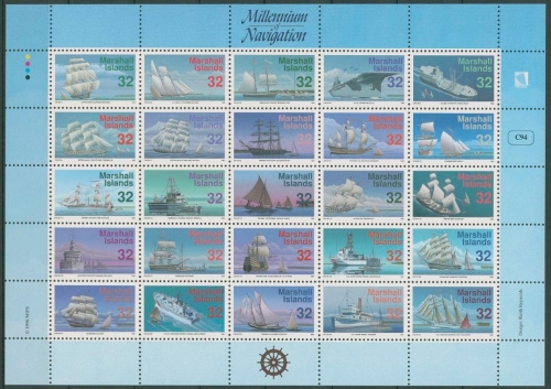 Marshall-Inseln 1996 Schiffe Flugzeugträger 683/07 ZD-Bogen postfrisch (SG29063)