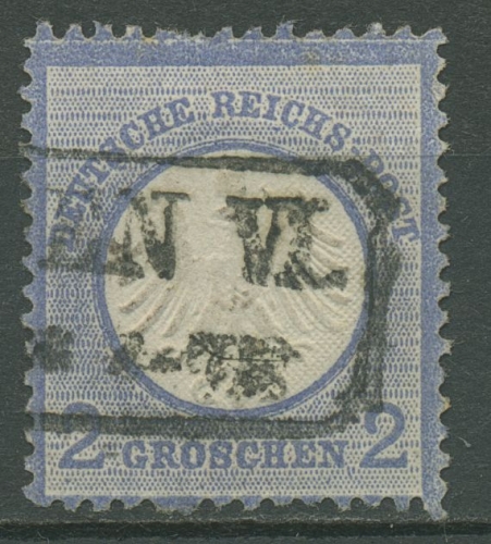 Deutsches Reich 1872 Adler mit kl. Brustschild, Fehlzahnloch 5 FZL gestempelt