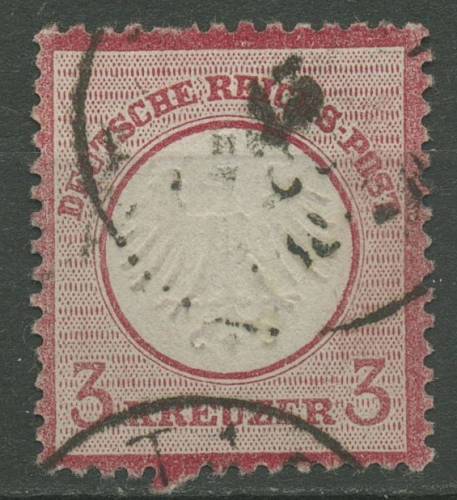 Deutsches Reich 1872 kl. Brustschild, Fehlzahnloch 9 FZL gestempelt