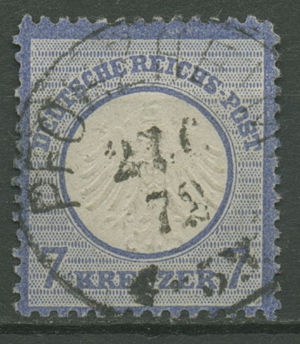 Deutsches Reich 1872 kl. Brustschild 10 gestempelt geprüft, kl. Zahnfehler