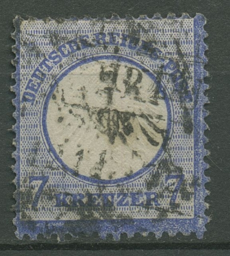 Deutsches Reich 1872 kl. Brustschild 10 gestempelt, Zahnfehler