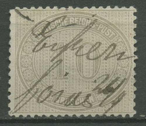 Deutsches Reich 1872 Freimarke für den Innendienst 12 Federzugentwertung
