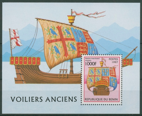 Benin 1997 Handels-Segelschiffe Block 33 postfrisch (C29100)