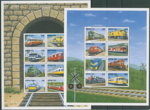 Burkina Faso 1998 Eisenbahn Lokomotiven 1593/08 K postfrisch (SG29105)