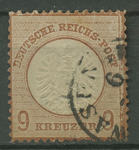 Deutsches Reich 1872 Adler mit gr. Brustschild 27 a gestempelt, etwas verfärbt