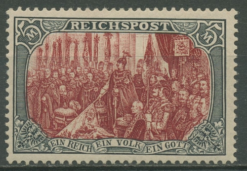 Deutsches Reich 1900 REICHSPOST Gedenkfeier zur Gründung 66 II mit Falz