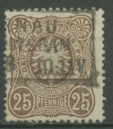 Deutsches Reich 1875 PFENNIGE 35 b gestempelt geprüft, kl. Zahnfehler