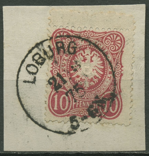 Deutsches Reich 1875 PFENNIGE 33 a gestempelt geprüft, Briefstück