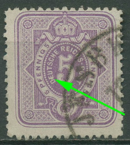 Deutsches Reich 1880 PFENNIG mit Plattenfehler 40 PF ? gestempelt