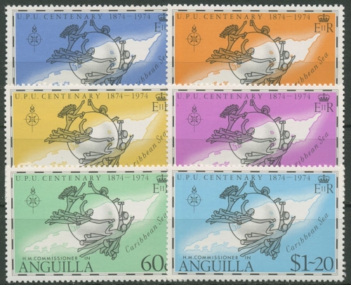 Anguilla 1974 Weltpostverein UPU Landkarte Emblem 198/03 postfrisch