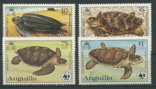 Anguilla 1983 WWF Tierschutz Schildkröten 541/44 A postfrisch