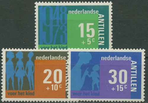 Niederländische Antillen 1973 Jugendwohlfahrt 274/76 postfrisch