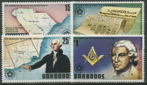 Barbados 1976 Amerika 200 Jahre Unabhängigkeit 405/08 postfrisch
