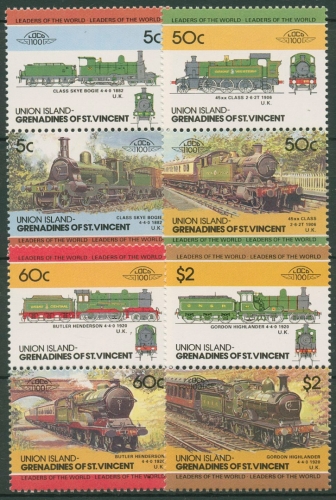 St. Vincent - Grenadinen/Union 1985 Lokomotiven 86/93 ZD postfrisch