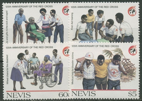 Nevis 1988 Rotes Kreuz 488/91 postfrisch
