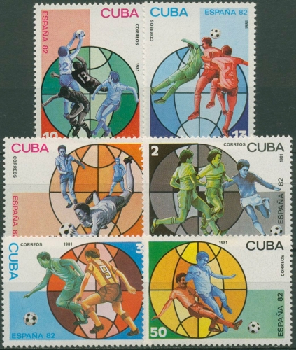 Kuba 1981 Fußball-WM Spanien 2540/45 postfrisch