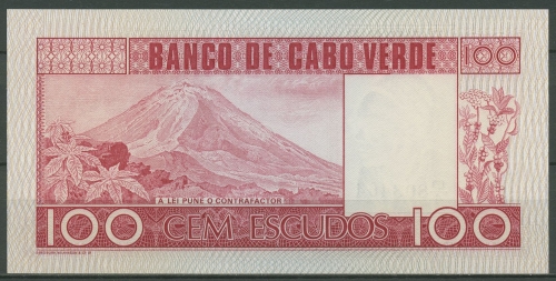 Kap Verde 100 Escudos 1977, KM 54 a kassenfrisch (K338)