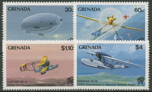 Grenada 1983 Luftfahrt Flugzeuge 1227/30 postfrisch