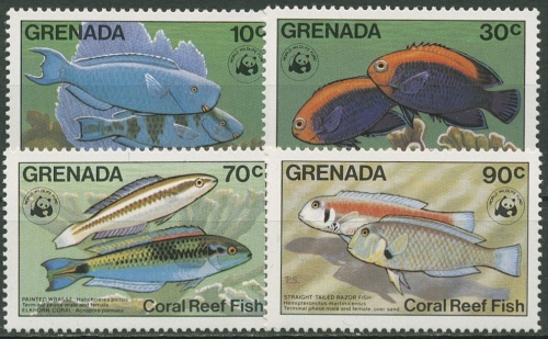 Grenada 1984 WWF Tiere Fische 1299/02 postfrisch