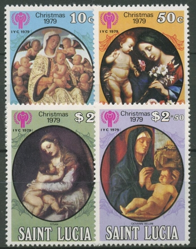St. Lucia 1979 Weihnachten Jahr des Kindes Gemälde 472/75 postfrisch