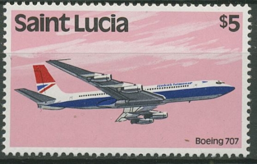 St. Lucia 1980 Flugzeug Boeing 707 512 X postfrisch