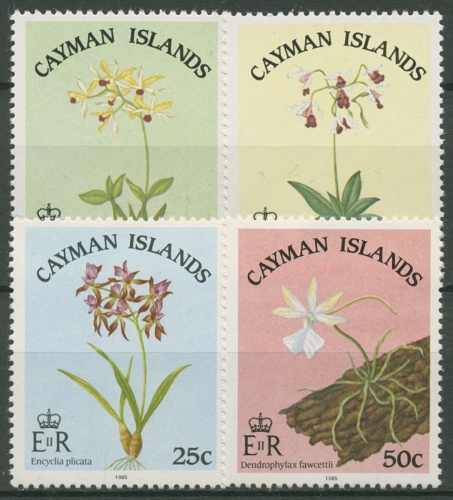 Cayman-Islands 1985 Pflanzen Blumen Orchideen 545/48 postfrisch