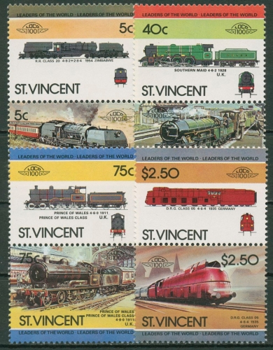 St. Vincent 1984 Lokomotiven 770/77 postfrisch