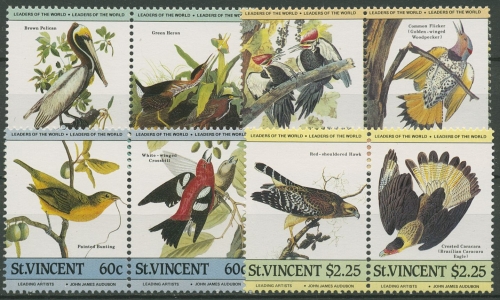 St. Vincent 1985 John James Audubon Vögel 790/97 postfrisch