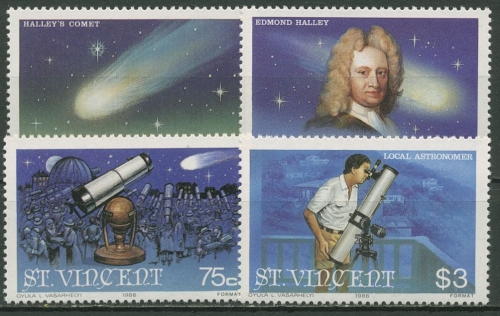 St. Vincent 1986 Halleyscher Komet 932/35 postfrisch