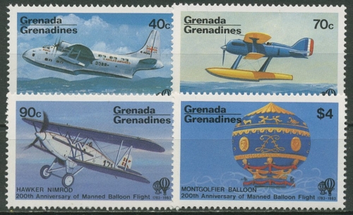 Grenada-Grenadinen 1983 Luftfahrt Flugzeuge 565/68 postfrisch
