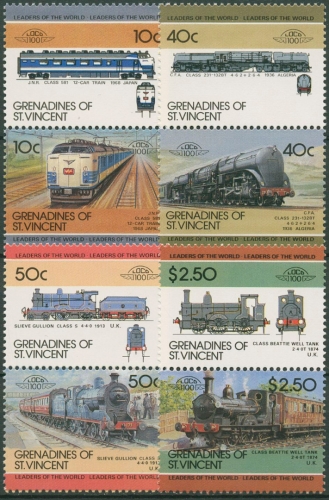 St. Vincent - Grenadinen 1985 Lokomotiven 401/08 postfrisch