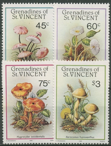 St. Vincent - Grenadinen 1986 Pilze 493/96 postfrisch