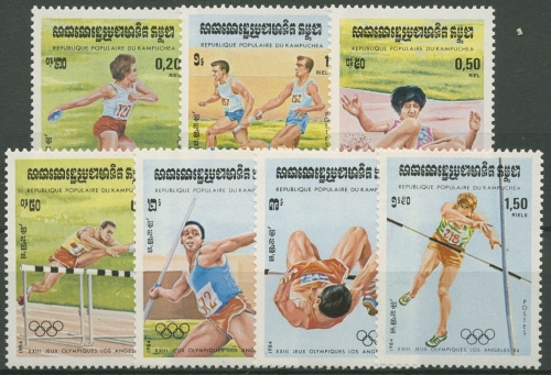 Kambodscha 1984 Olympische Sommerspiele Los Angeles 568/74 postfrisch