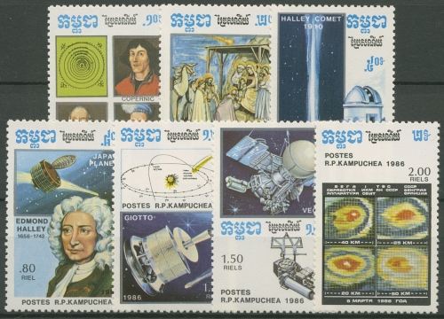 Kambodscha 1986 Wiederkehr des Halleyschen Kometen 783/89 postfrisch