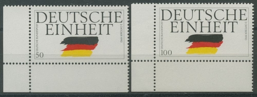 Bund 1990 Deutsche Einheit 1477/78 Ecke 3 unten links postfrisch (E765)