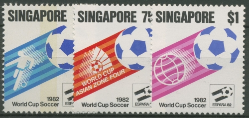 Singapur 1982 Fußball-WM Spanien 400/02 postfrisch