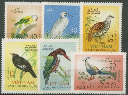 Vietnam 1963 Tiere Vögel Reiher Fasan 275/80 A ungebraucht o.G.