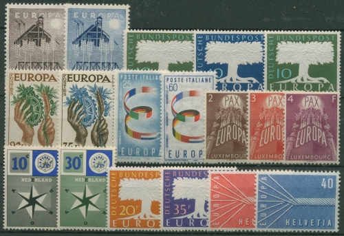 EUROPA CEPT Jahrgang 1957 postfrisch komplett (8 Länder) (SG18773)