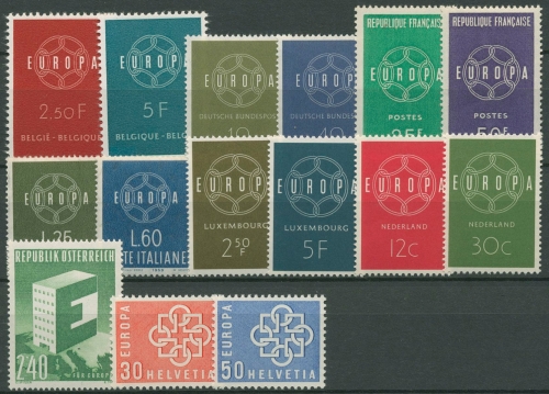 EUROPA CEPT Jahrgang 1959 postfrisch komplett (8 Länder) (SG18777)